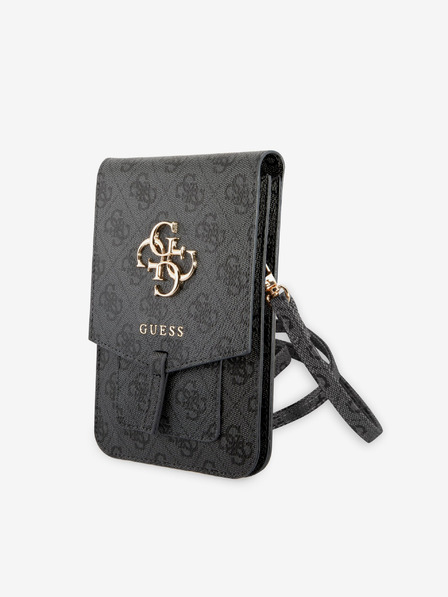 Guess PU 4G Metall Logo Handytasche Grey Handyhülle