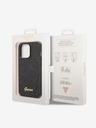 Guess Guess PC/TPU Glitter Flakes Metall-Logo-Rückseite für iPhone 14 Pro Max Schwarz