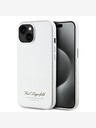 Karl Lagerfeld Genarbtes PU Hotel RSG Back Cover für iPhone 15 Grau Karl Lagerfeld