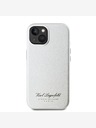 Karl Lagerfeld Genarbtes PU Hotel RSG Back Cover für iPhone 15 Grau Karl Lagerfeld