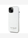 Karl Lagerfeld Genarbtes PU Hotel RSG Back Cover für iPhone 15 Grau Karl Lagerfeld