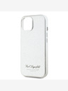 Karl Lagerfeld Genarbtes PU Hotel RSG Back Cover für iPhone 15 Grau Karl Lagerfeld