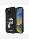 Karl Lagerfeld Karl Lagerfeld PU Saffiano Karl und Choupette Schutzhülle für iPhone 15 Schwarz