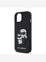 Karl Lagerfeld Karl Lagerfeld PU Saffiano Karl und Choupette Schutzhülle für iPhone 15 Schwarz