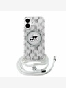 Karl Lagerfeld Karl Lagerfeld IML Monogram Crossbody K&CH Heads MagSafe Back Cover für iPhone 16 Transparent