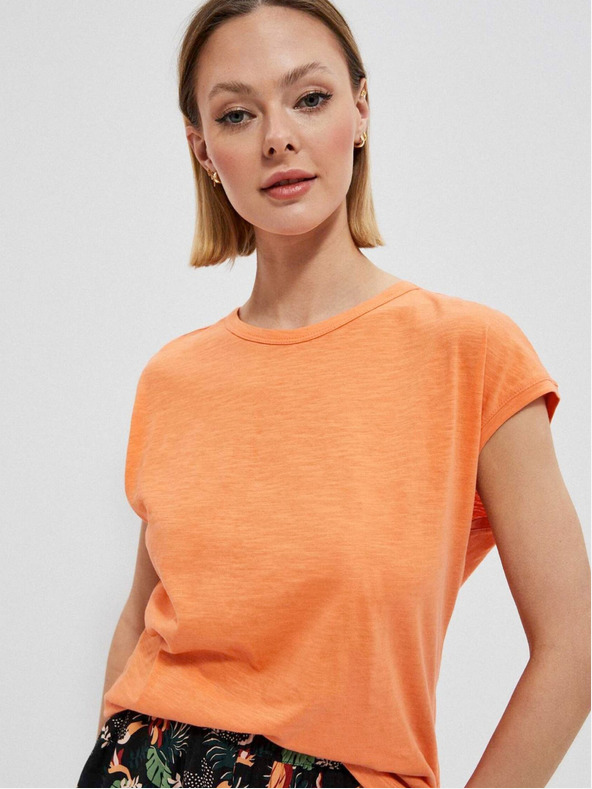 Moodo Moodo Orangefarbenes Damen-T-Shirt