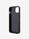 Guess Guess PU 4G Strass-Dreieck Metall-Logo-Rückseite für iPhone 15 Schwarz