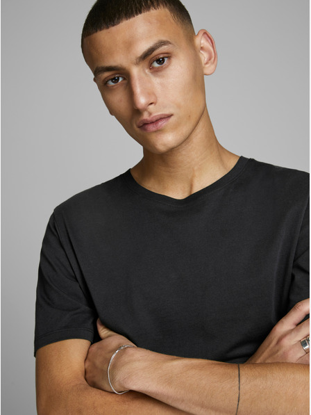 Jack & Jones Schwarzes Basic-T-Shirt Jack & Jones