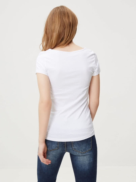 Vero Moda Weißes Basic-T-Shirt mit Rundhalsausschnitt VERO MODA Maxi My