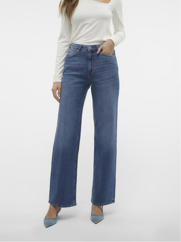Vero Moda Blaue Damenjeans mit weiter Passform Vero Moda Tessa