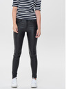 ONLY Schwarze Kunstlederhose mit niedriger Taille ONLY