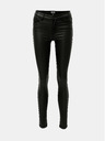 ONLY Schwarze Kunstlederhose mit niedriger Taille ONLY