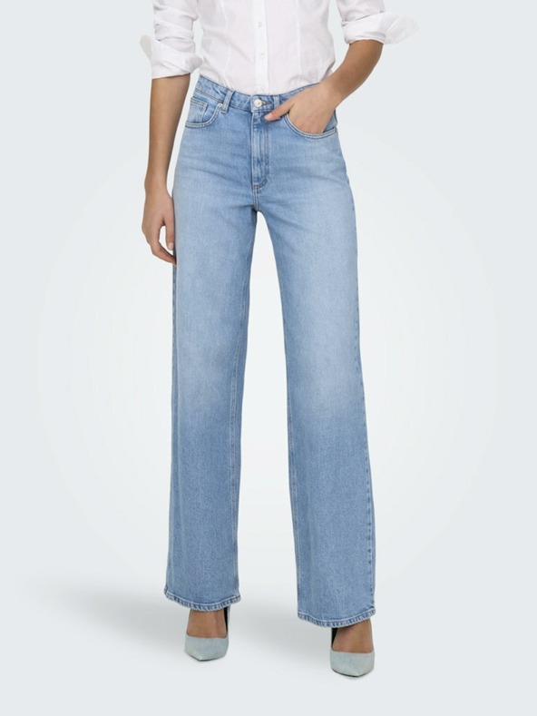 ONLY Hellblaue Damenjeans mit weitem Bein ONLY Juicy