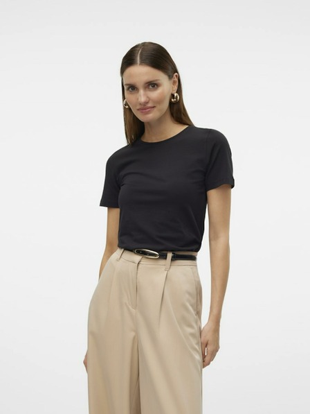 Vero Moda Schwarzes Vero Moda Lulu-T-Shirt für Frauen