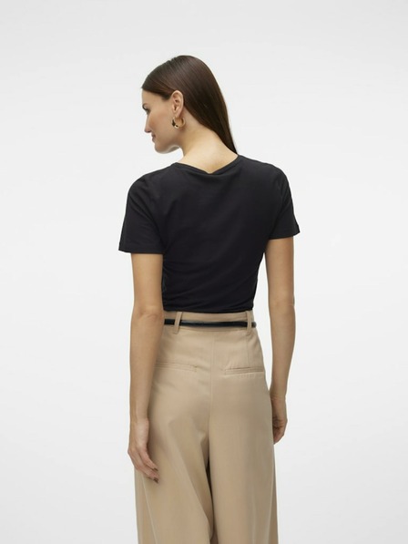 Vero Moda Schwarzes Vero Moda Lulu-T-Shirt für Frauen