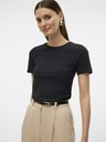 Vero Moda Schwarzes Vero Moda Lulu-T-Shirt für Frauen