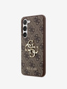 Guess Guess PU 4G Metall-Logo-Hülle für Samsung Galaxy S23 Braun