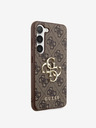Guess Guess PU 4G Metall-Logo-Hülle für Samsung Galaxy S23 Braun