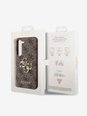Guess Guess PU 4G Metall-Logo-Hülle für Samsung Galaxy S23 Braun