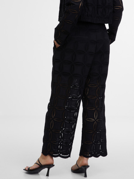 Orsay Schwarze gemusterte Damenhose ORSAY