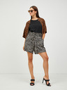 Vero Moda Braun und schwarz gemusterte Shorts mit Krawatte VERO MODA Simply