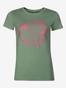 ALPINE PRO Grünes bedrucktes Damen-T-Shirt ALPINE PRO ECCA