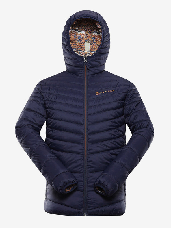 ALPINE PRO Braun-blaue Herren-Wende-Winterjacke ALPINE PRO EROM