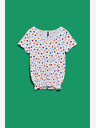 Moodo Weißes gemustertes Damen-T-Shirt Moodo
