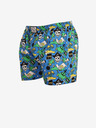 Styx Grün und blau gemusterte Herrenshorts Styx
