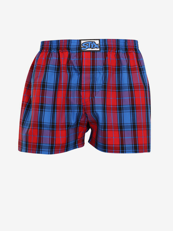 Styx Rot und blau karierte Shorts für Herren Styx