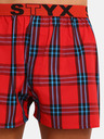 Styx Blau und rot karierte Shorts für Männer von Styx