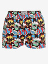 Styx Türkis und schwarz gemusterte Herrenshorts Styx art OMG