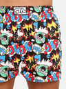 Styx Türkis und schwarz gemusterte Herrenshorts Styx art OMG
