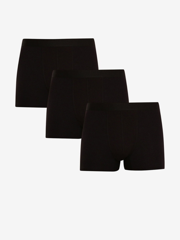 Nedeto Dreier-Set Herren-Boxershorts in schwarz Nedeto