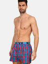 Styx Rosa und blau karierte Herrenshorts Styx