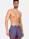 Styx Rosa und blau karierte Herrenshorts Styx