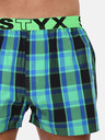 Styx Blau und grün karierte Shorts für Männer von Styx