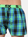 Styx Blau und grün karierte Shorts für Männer von Styx