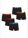 Nedeto Fünfer-Set Herren-Boxershorts in Schwarz Nedeto