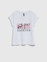 Moodo Weißes bedrucktes Damen-T-Shirt Moodo