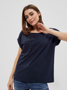 Moodo Dunkelblaues Damen T-Shirt Moodo
