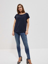 Moodo Dunkelblaues Damen T-Shirt Moodo