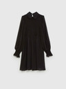 Moodo Schwarzes Damenkleid mit Rüschenärmeln Moodo