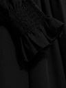 Moodo Schwarzes Damenkleid mit Rüschenärmeln Moodo