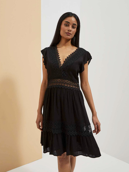 Moodo Schwarz Damen Moodo Kleid