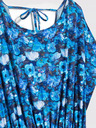 Moodo Blaues Maxikleid mit tropischem Muster Moodo