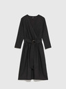 Moodo Schwarzes Damen Gürtelkleid Moodo
