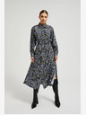 Moodo Grünes und blaues geblümtes Damenhemdkleid Moodo