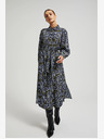Moodo Grünes und blaues geblümtes Damenhemdkleid Moodo