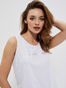 Moodo Weißes Damen-Tanktop mit Moodo
